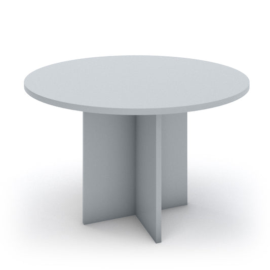 שולחן המתנה עגול רגל X מעץ